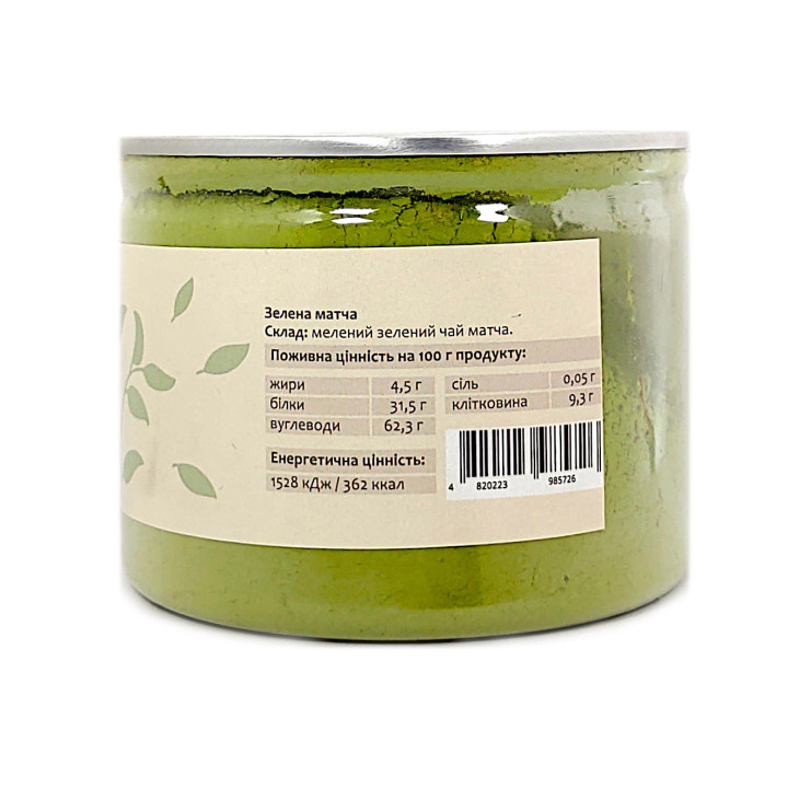 Склад, поживна цінність, енергетична цінність. Фото упаковки Їжеко Матча Преміум