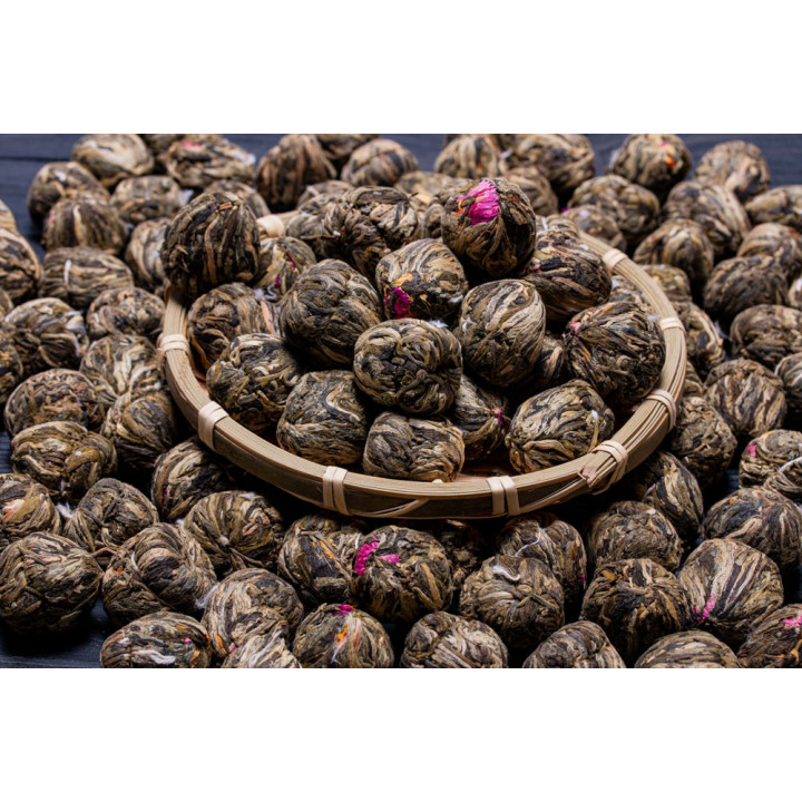 Подарункова Упаковка! В'язаний Квітковий чай Шен Пуер "Перлина Дракона" - Китайський чай.