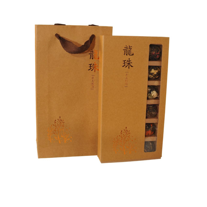 Подарункова Упаковка! В'язаний Квітковий чай Шен Пуер "Перлина Дракона" - Китайський чай.