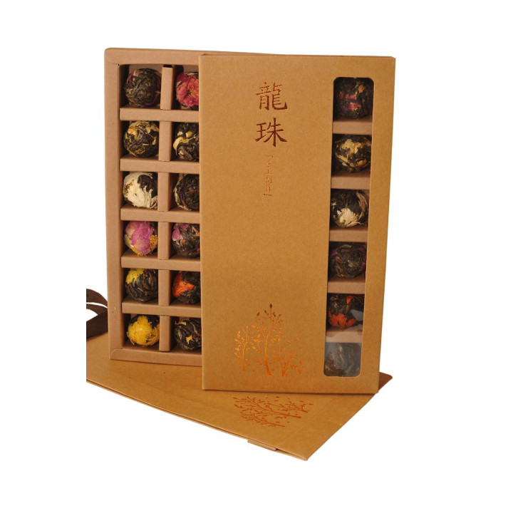 Подарункова Упаковка! В'язаний Квітковий чай Шен Пуер "Перлина Дракона" - Китайський чай.